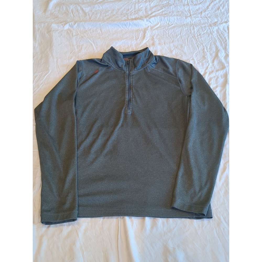 Rhone 1/4 Zip‎ Polartec Long Sleeve Pullover Small Gray Zippered Pocket Running